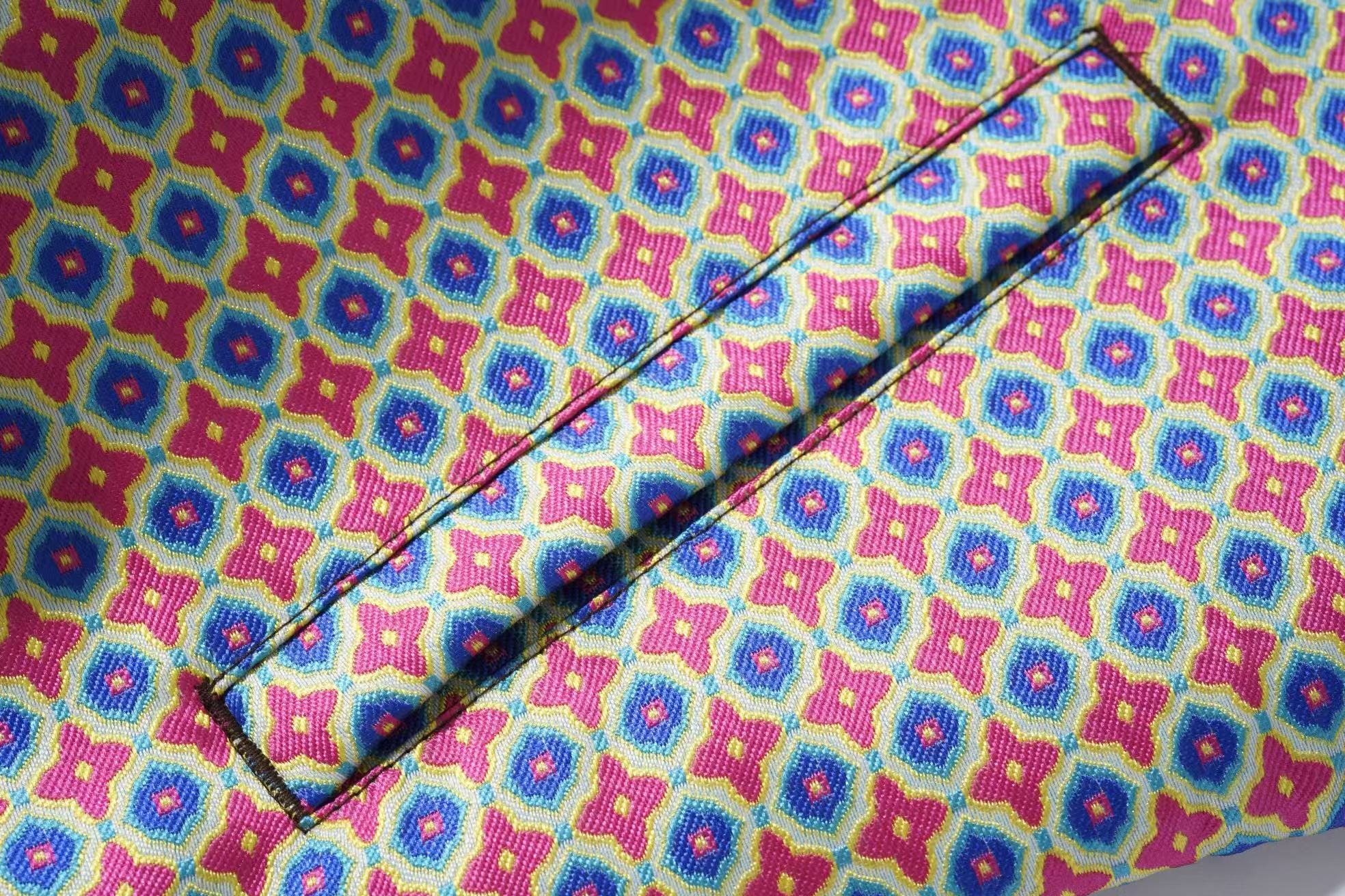 Mosaic Pattern Bomber Jacket