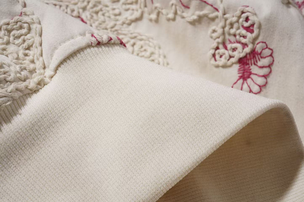 Crimson Bloom Embroidered Jacket