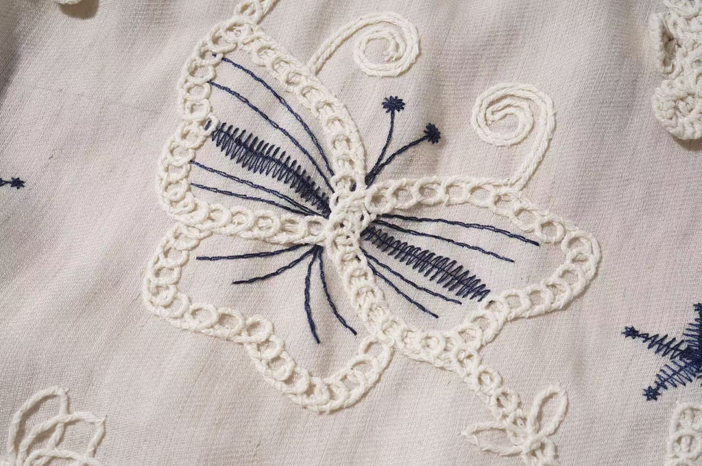 Butterfly Garden Embroidered Shirt