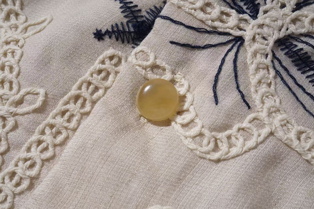 Butterfly Garden Embroidered Shirt