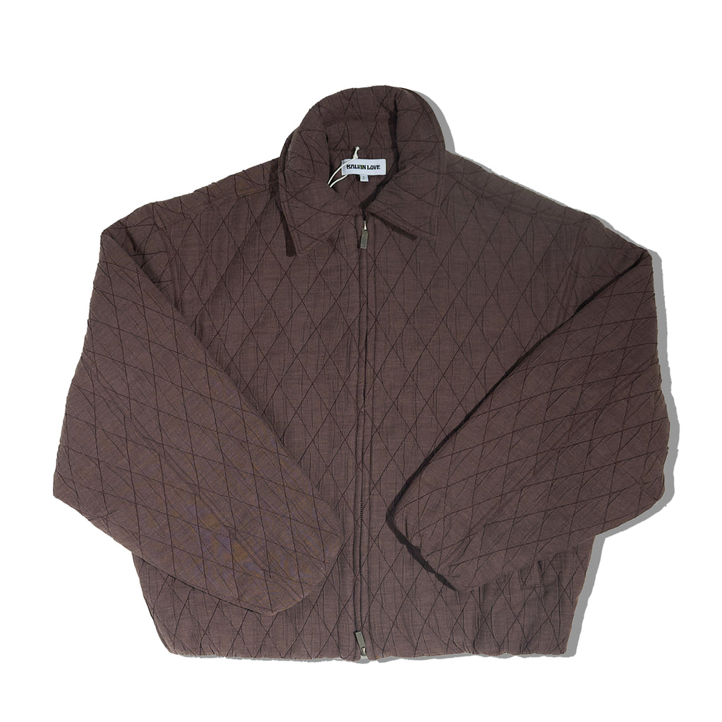 The Diamond-Quilted Zip Jacket