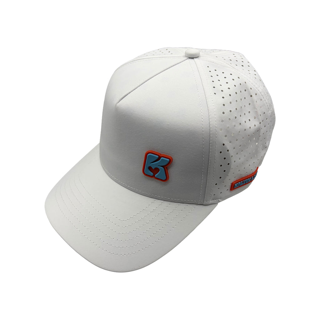 Kalvin Love White and Black Hat with K Logo